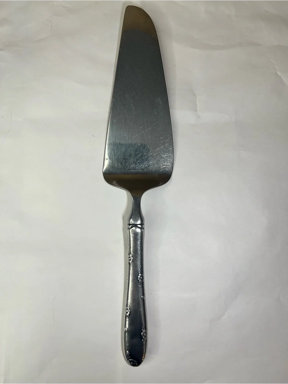 Vintage Towle Stainless Steel Cake Server - Sterling Silver Handle